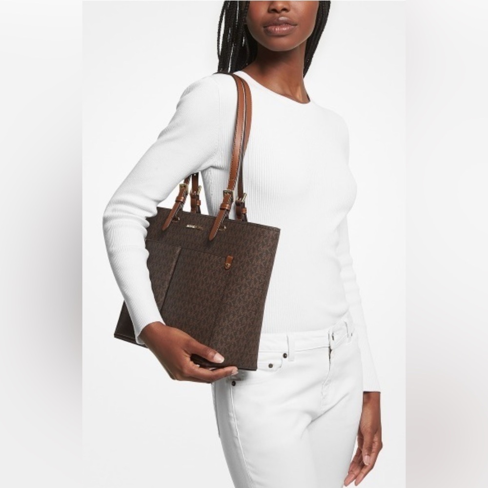 Michael Kors Women Jet Set Travel,Medium Double Pocket Tote, New With Tags